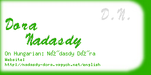 dora nadasdy business card